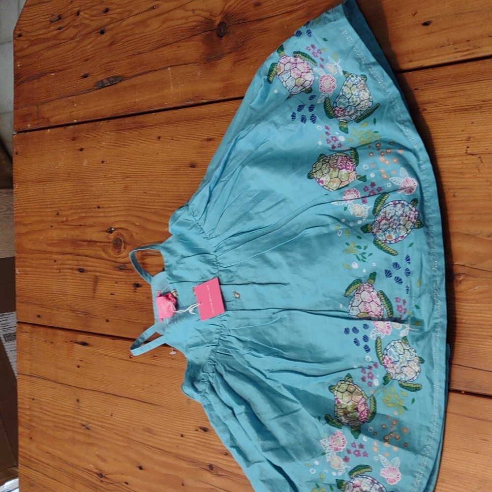 Nwt Isaac mizrahi dress adorable sea turtle crab button 24 months